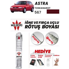 Wulberg Opel Astra Toskanarot 567 Rötuş Boya 25 ml Iğne & Fırça Uçlu Kalıcı Çizik Giderici