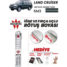 Wulberg Toyota Land Cruiser Metalik Grimsi Yeşil 6m3 Rötuş Boya 25 ml Iğne & Fırça Uçlu Kalıcı Çizik Giderici