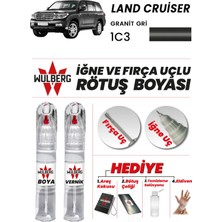 Wulberg Toyota Land Cruiser Granit Gri 1c3 Rötuş Boya 25 ml + Vernik Iğne & Fırça Uçlu Kalıcı Çizik Giderici