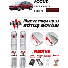 Wulberg Ford Focus Biber Kırmızı 2761 Rötuş Boya 25 ml + Vernik Iğne & Fırça Uçlu Kalıcı Çizik Giderici