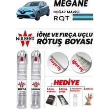 Wulberg Renault Megane Boğaz Mavisi Rqt Rötuş Boya 25 ml + Vernik Iğne & Fırça Uçlu Kalıcı Çizik Giderici