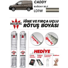 Wulberg Volkswagen Caddy Buğday Beji LD1W Rötuş Boya 25 ml + Vernik Iğne & Fırça Uçlu Kalıcı Çizik Giderici