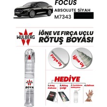 Wulberg Ford Focus Absolute Siyah M7343 Rötuş Boya 25 ml Iğne & Fırça Uçlu Kalıcı Çizik Giderici