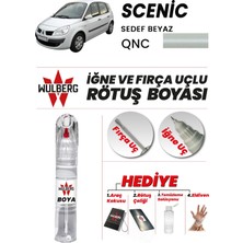 Wulberg Renault Scenic Beyaz Qnc Rötuş Boya 25 ml Iğne & Fırça Uçlu Kalıcı Çizik Giderici