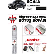 Wulberg Renault Scala Sedefli Siyah 676 Rötuş Boya 25 ml Iğne & Fırça Uçlu Kalıcı Çizik Giderici