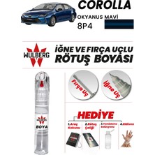 Wulberg Toyota Corolla Okyanus Mavi 8p4 Rötuş Boya 25 ml Iğne & Fırça Uçlu Kalıcı Çizik Giderici