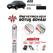 Wulberg Peugeot 406 Obsidien Siyah Exl Rötuş Boya 25 ml Iğne & Fırça Uçlu Kalıcı Çizik Giderici