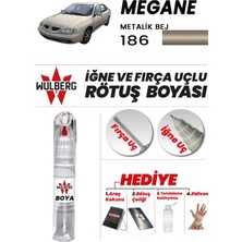 Wulberg Renault Megane Metalik Bej 186 Rötuş Boya 25 ml Iğne & Fırça Uçlu Kalıcı Çizik Giderici