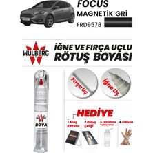 Wulberg Ford Focus Magnetik Gri 9578 Rötuş Boya 25 ml Iğne & Fırça Uçlu Kalıcı Çizik Giderici