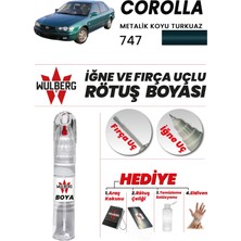 Wulberg Toyota Corolla Koyu Turkuaz 747 Rötuş Boya 25 ml Iğne & Fırça Uçlu Kalıcı Çizik Giderici