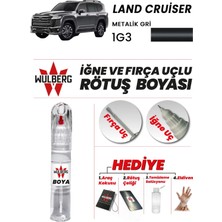 Wulberg Toyota Land Cruiser Metalik Gri 1g3 Rötuş Boya 25 ml Iğne & Fırça Uçlu Kalıcı Çizik Giderici