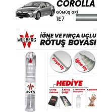 Wulberg Toyota Corolla Gümüş Gri 1e7 Rötuş Boya 25 ml Iğne & Fırça Uçlu Kalıcı Çizik Giderici