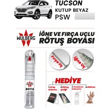 Wulberg Hyundai Tucson Kutup Beyaz Psw Rötuş Boya 25 ml Iğne & Fırça Uçlu Kalıcı Çizik Giderici