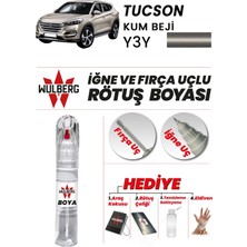 Wulberg Hyundai Tucson Kum Beji Y3Y Rötuş Boya 25 ml Iğne & Fırça Uçlu Kalıcı Çizik Giderici
