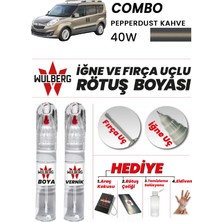Wulberg Opel Combo Pepperdust Kahve 40W Rötuş Boya 25 ml + Vernik Iğne & Fırça Uçlu Kalıcı Çizik Giderici