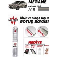 Wulberg Renault Megane Angora Beji A19 Rötuş Boya 25 ml Iğne & Fırça Uçlu Kalıcı Çizik Giderici