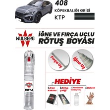 Wulberg Peugeot 408 Köpekbalığı Grisi Ktp Rötuş Boya 25 ml Iğne & Fırça Uçlu Kalıcı Çizik Giderici