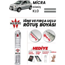 Wulberg Nissan Micra Gümüş Kl0 Rötuş Boya 25 ml Iğne & Fırça Uçlu Kalıcı Çizik Giderici