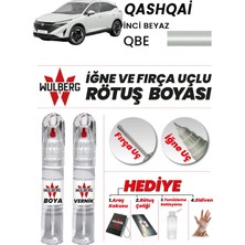 Wulberg Nissan Qashqai Inci Beyaz Qbe Rötuş Boya 25 ml + Vernik Iğne & Fırça Uçlu Kalıcı Çizik Giderici