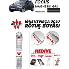 Wulberg Ford Focus Magnetik Gri FM6EWWA Rötuş Boya 25 ml Iğne & Fırça Uçlu Kalıcı Çizik Giderici