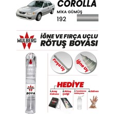 Wulberg Toyota Corolla Mika Gümüş 192 Rötuş Boya 25 ml Iğne & Fırça Uçlu Kalıcı Çizik Giderici
