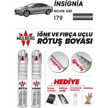 Wulberg Opel Insignia Nehir Gri 179 Rötuş Boya 25 ml + Vernik Iğne & Fırça Uçlu Kalıcı Çizik Giderici