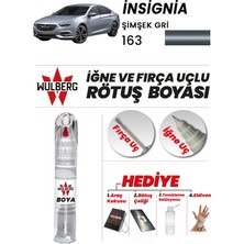 Wulberg Opel Insignia Şimşek Gri 163 Rötuş Boya 25 ml Iğne & Fırça Uçlu Kalıcı Çizik Giderici
