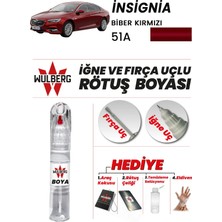 Wulberg Opel Insignia Biber Kırmızı 51A Rötuş Boya 25 ml Iğne & Fırça Uçlu Kalıcı Çizik Giderici