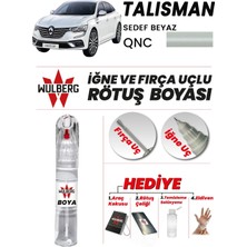 Wulberg Renault Talisman Beyaz Qnc Rötuş Boya 25 ml Iğne & Fırça Uçlu Kalıcı Çizik Giderici