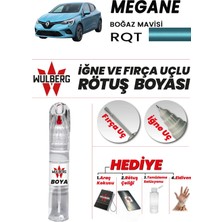 Wulberg Renault Megane Boğaz Mavisi Rqt Rötuş Boya 25 ml Iğne & Fırça Uçlu Kalıcı Çizik Giderici