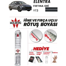 Wulberg Hyundai Elantra Fırtına Gri Yt3 Rötuş Boya 25 ml Iğne & Fırça Uçlu Kalıcı Çizik Giderici