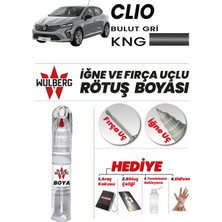 Wulberg Renault Clio Bulut Gri Kng Rötuş Boya 25 ml Iğne & Fırça Uçlu Kalıcı Çizik Giderici