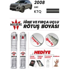 Wulberg Peugeot 2008 Gri Ktq Rötuş Boya 25 ml + Vernik Iğne & Fırça Uçlu Kalıcı Çizik Giderici