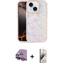 Marsilyan™- iPhone 14 Kılıf Odak Prime - Siyah Bilvis 3D Mat Cam Ekran Koruyucu + Raze Metal Kamera Lens - Gs