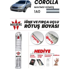Wulberg Toyota Corolla Mavimsi Gümüş 1A0 Rötuş Boya 25 ml Iğne & Fırça Uçlu Kalıcı Çizik Giderici