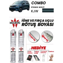 Wulberg Opel Combo Kiama Mavi Kjw Rötuş Boya 25 ml + Vernik Iğne & Fırça Uçlu Kalıcı Çizik Giderici