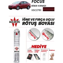 Wulberg Ford Focus Biber Kırmızı 2761 Rötuş Boya 25 ml Iğne & Fırça Uçlu Kalıcı Çizik Giderici