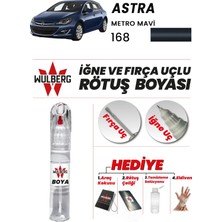 Wulberg Opel Astra Metro Mavi 168 Rötuş Boya 25 ml Iğne & Fırça Uçlu Kalıcı Çizik Giderici