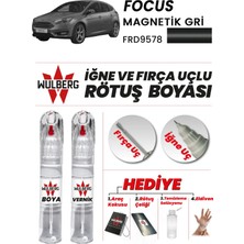 Wulberg Ford Focus Magnetik Gri 9578 Rötuş Boya 25 ml + Vernik Iğne & Fırça Uçlu Kalıcı Çizik Giderici