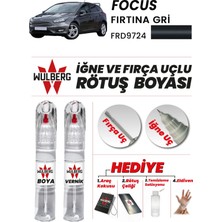 Wulberg Ford Focus Fırtına Gri 9724 Rötuş Boya 25 ml + Vernik Iğne & Fırça Uçlu Kalıcı Çizik Giderici