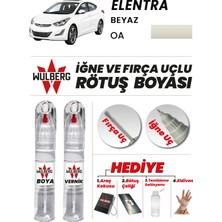 Wulberg Hyundai Elantra Beyaz Oa Rötuş Boya 25 ml + Vernik Iğne & Fırça Uçlu Kalıcı Çizik Giderici