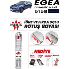 Wulberg Fiat Egea Dinamik Mavi 515B Rötuş Boya 25 ml Iğne & Fırça Uçlu Kalıcı Çizik Giderici Rutuş