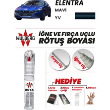 Wulberg Hyundai Elantra Mavi Yv Rötuş Boya 25 ml Iğne & Fırça Uçlu Kalıcı Çizik Giderici