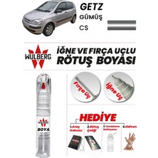 Wulberg Hyundai Getz Gümüş Cs Rötuş Boya 25 ml Iğne & Fırça Uçlu Kalıcı Çizik Giderici