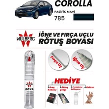 Wulberg Toyota Corolla Pasifik Mavi 785 Rötuş Boya 25 ml Iğne & Fırça Uçlu Kalıcı Çizik Giderici