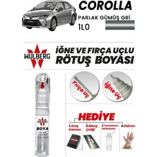 Wulberg Toyota Corolla Gümüş Gri 1l0 Rötuş Boya 25 ml Iğne & Fırça Uçlu Kalıcı Çizik Giderici