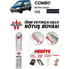Wulberg Opel Combo Metro Mavi 168 Rötuş Boya 25 ml Iğne & Fırça Uçlu Kalıcı Çizik Giderici
