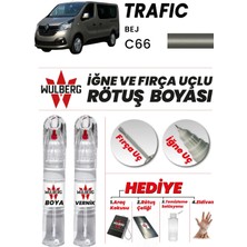 Wulberg Renault Trafic Bej C66 Rötuş Boya 25 ml + Vernik Iğne & Fırça Uçlu Kalıcı Çizik Giderici