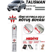 Wulberg Renault Talisman Platin Gri D69 Rötuş Boya 25 ml Iğne & Fırça Uçlu Kalıcı Çizik Giderici