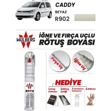 Wulberg Volkswagen Caddy Beyaz R902 Rötuş Boya 25 ml Iğne & Fırça Uçlu Kalıcı Çizik Giderici